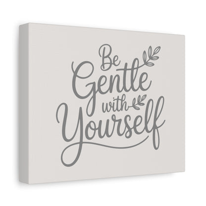 Be Gentle With Yourself Print Canvas - Soft Cream