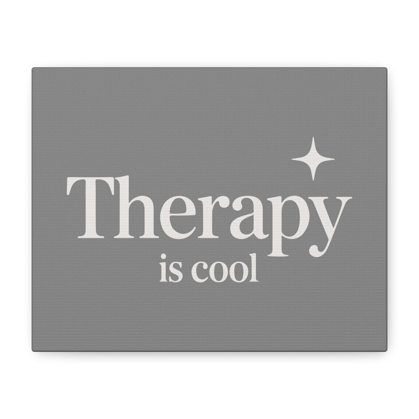 Therapy is Cool Print Canvas - Soft Charcoal