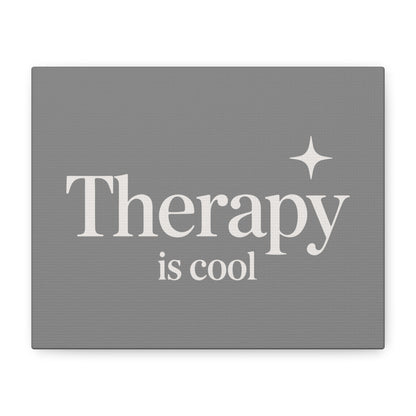 Therapy is Cool Print Canvas - Soft Charcoal