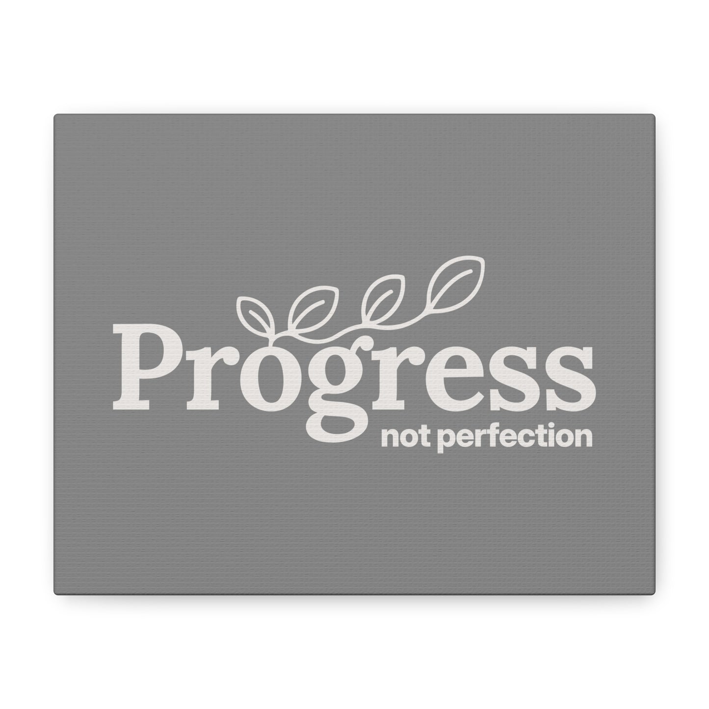 Progress Not Perfection Print Canvas - Soft Charcoal