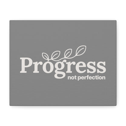 Progress Not Perfection Print Canvas - Soft Charcoal