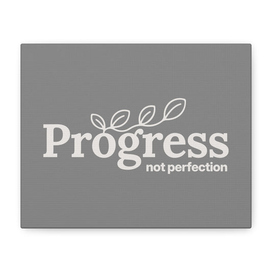 Progress Not Perfection Print Canvas - Soft Charcoal