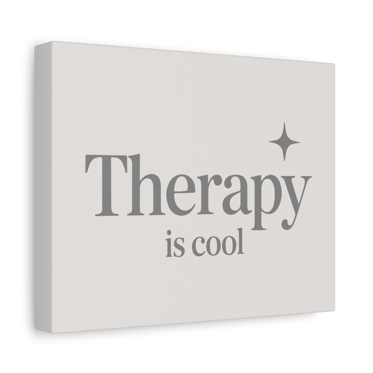 Therapy is Cool Print Canvas - Soft Cream
