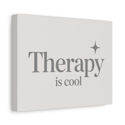 Therapy is Cool Print Canvas - Soft Cream
