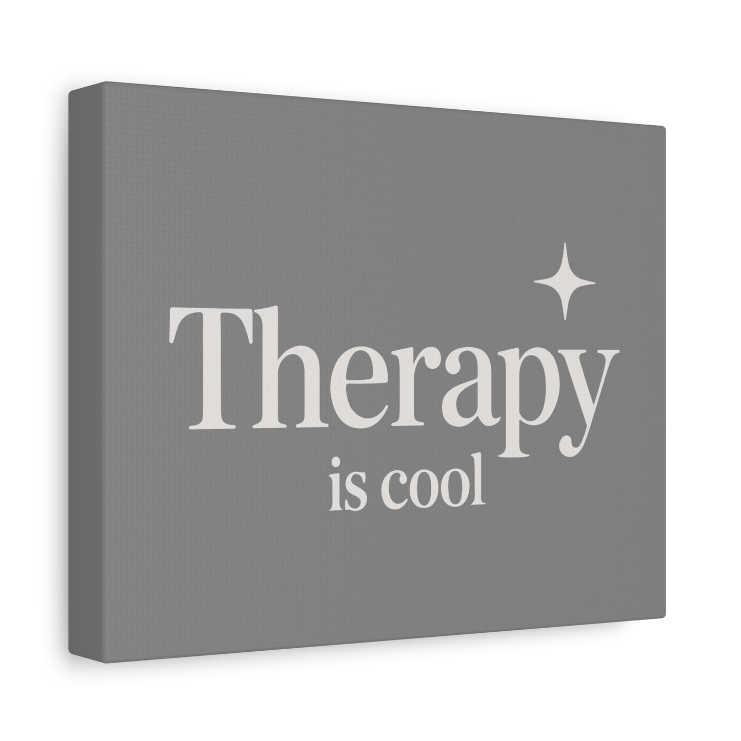 Therapy is Cool Print Canvas - Soft Charcoal