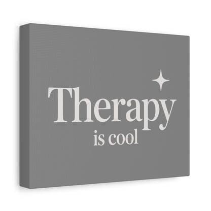 Therapy is Cool Print Canvas - Soft Charcoal
