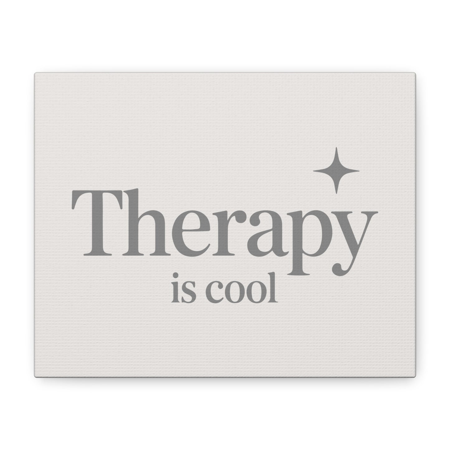 Therapy is Cool Print Canvas - Soft Cream