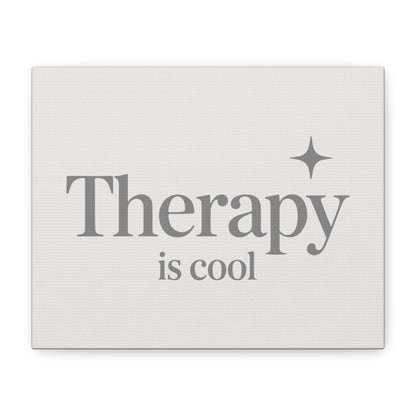 Therapy is Cool Print Canvas - Soft Cream