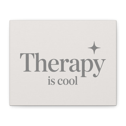 Therapy is Cool Print Canvas - Soft Cream
