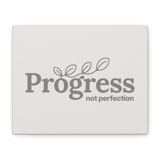 Progress Not Perfection Print Canvas - Soft Cream