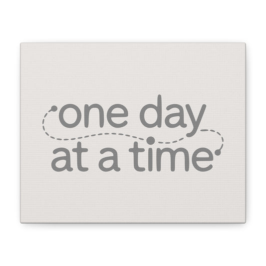 One Day At A Time Print Canvas - Soft Cream